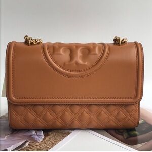 Tory Burch Fleming Medium Convertible - Brown Tan